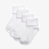White Socks 4 Pack 6-12 Months White