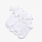 Frilly Socks White 4 Pack 1-2 Years White