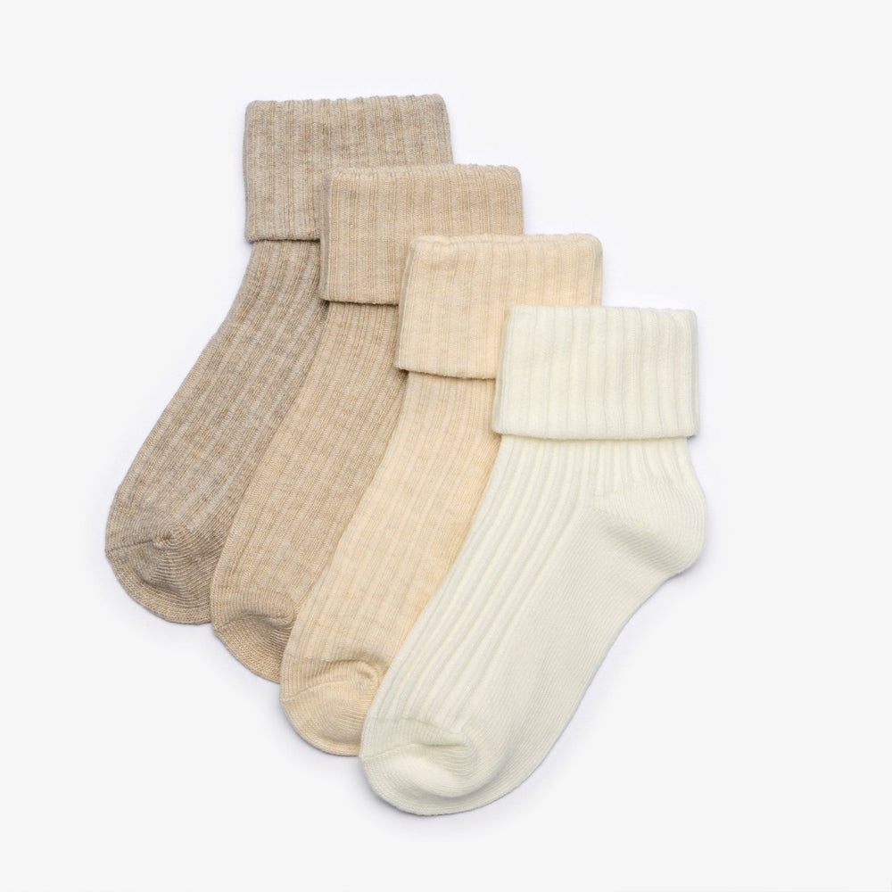 Socks 4 Pack Multicolour 1-2 Years Beige Combination
