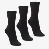 3 Pack Socks Size 2-8 Black Black