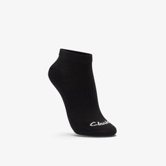 Ankle Socks 3 Pack Size 2-8 Black Black