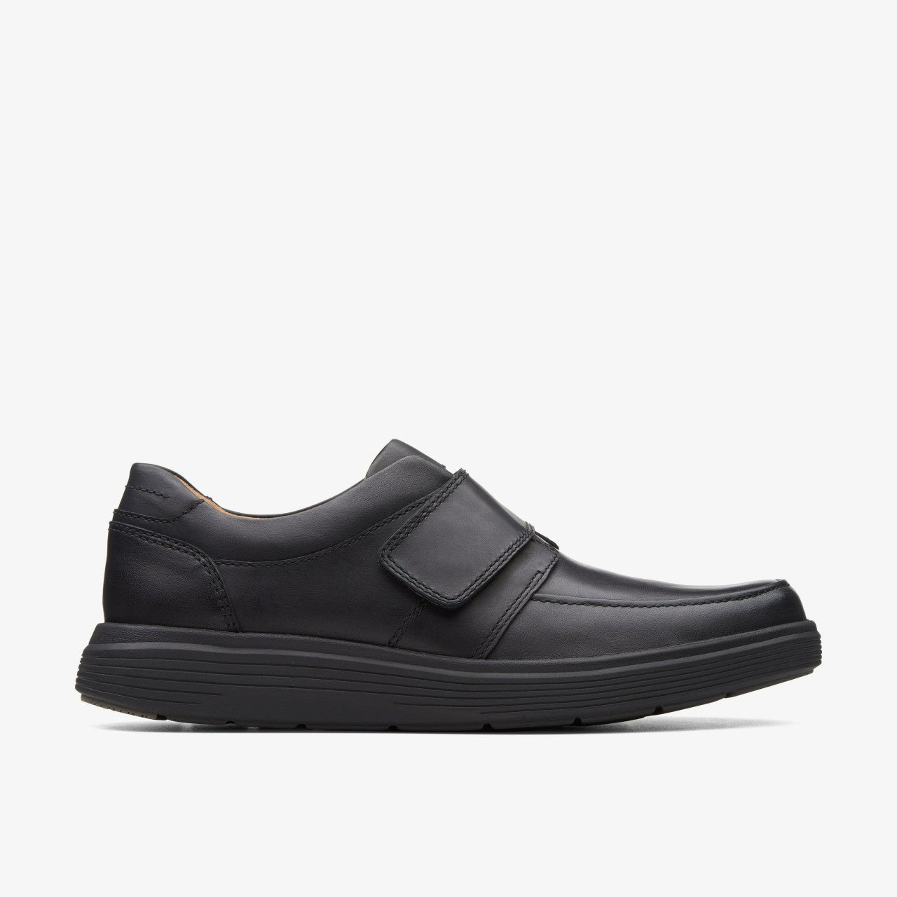 Un Abode Strap Loafer Black Leather