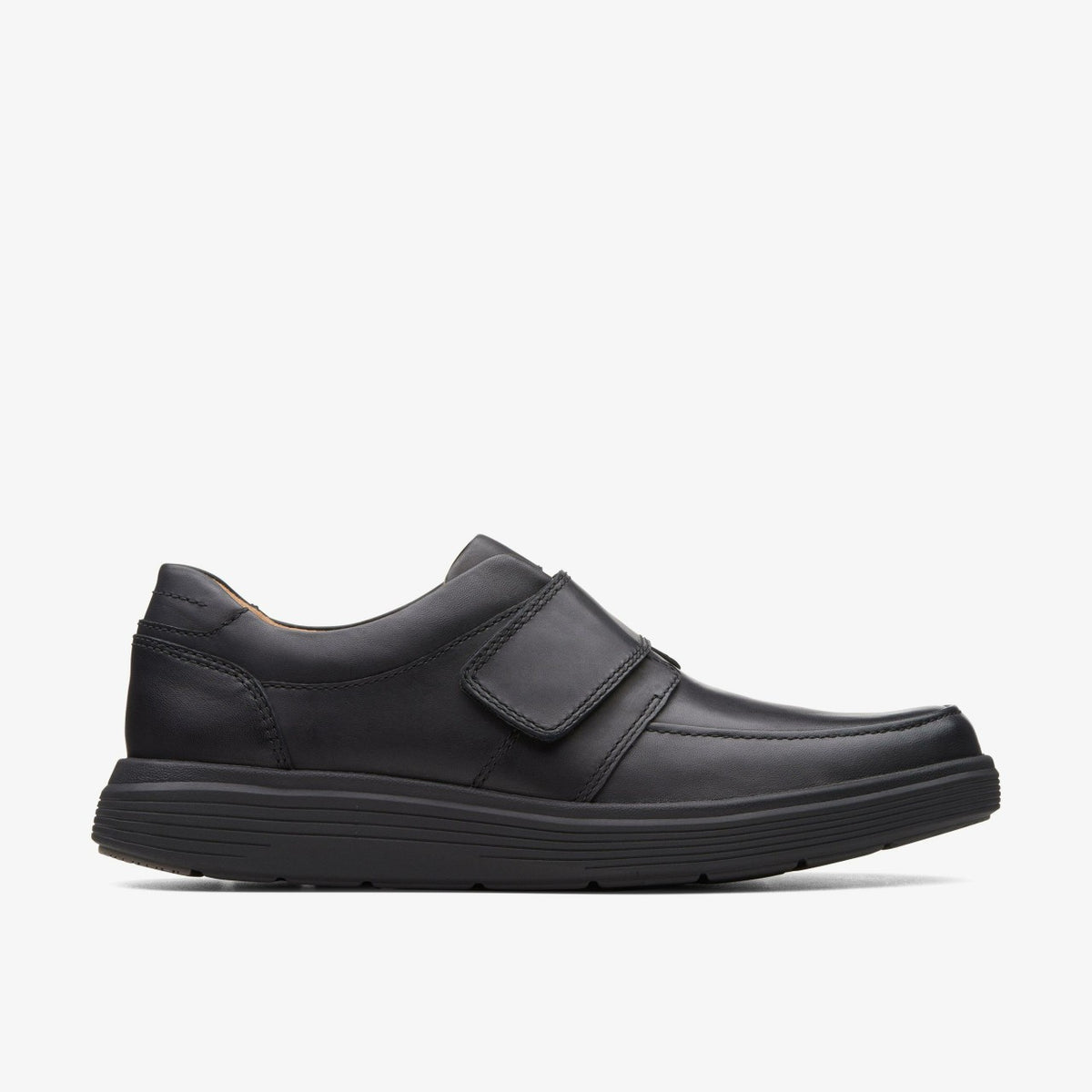 Un Abode Strap Loafer Black Leather