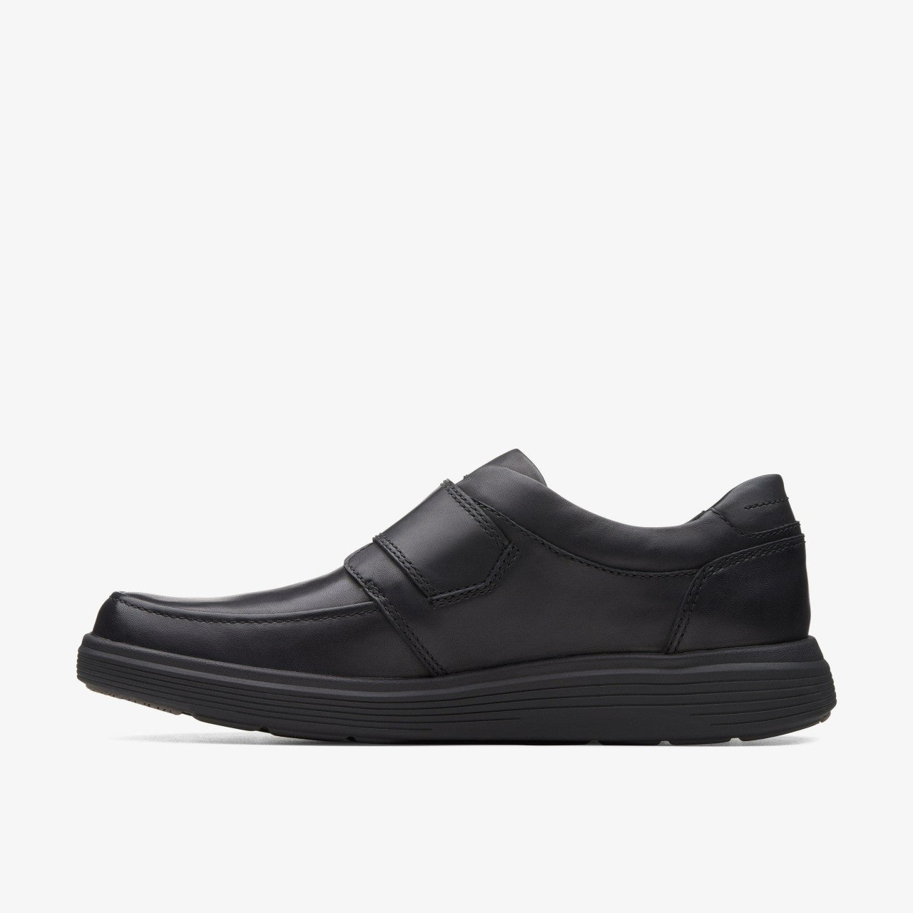 Un Abode Strap Loafer Black Leather