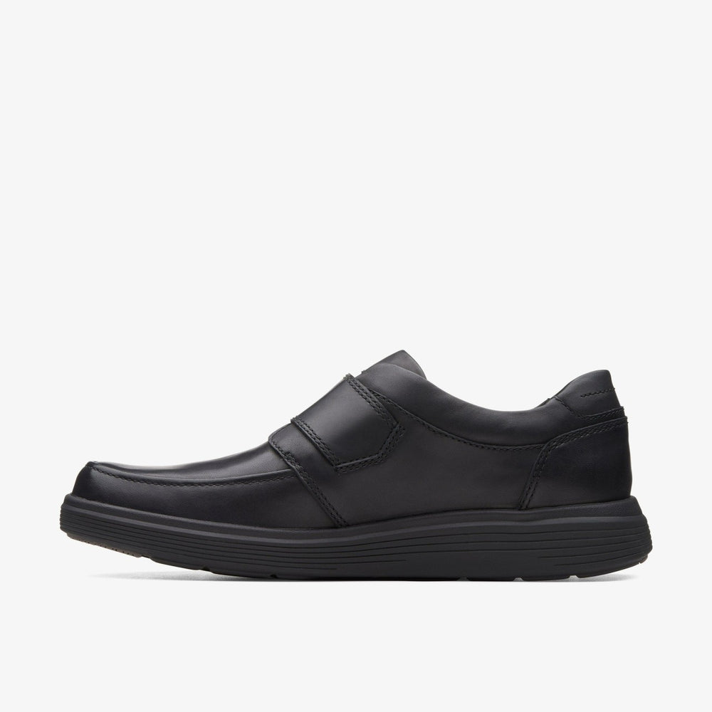 Un Abode Strap Loafer Black Leather