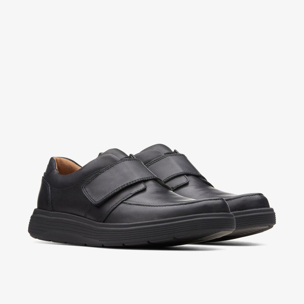 Un Abode Strap Loafer Black Leather