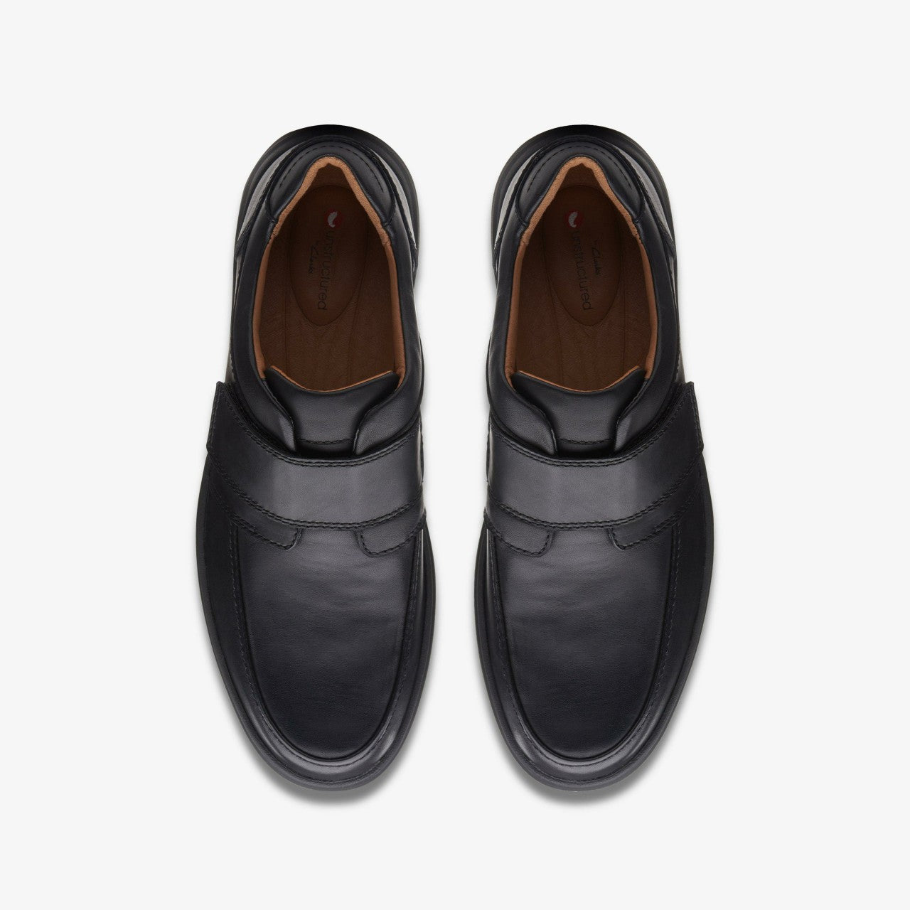 Un Abode Strap Loafer Black Leather