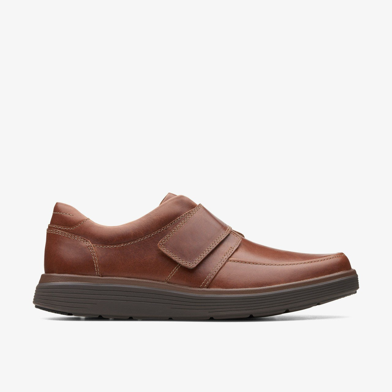 Un Abode Strap Loafer Dark Tan Leather