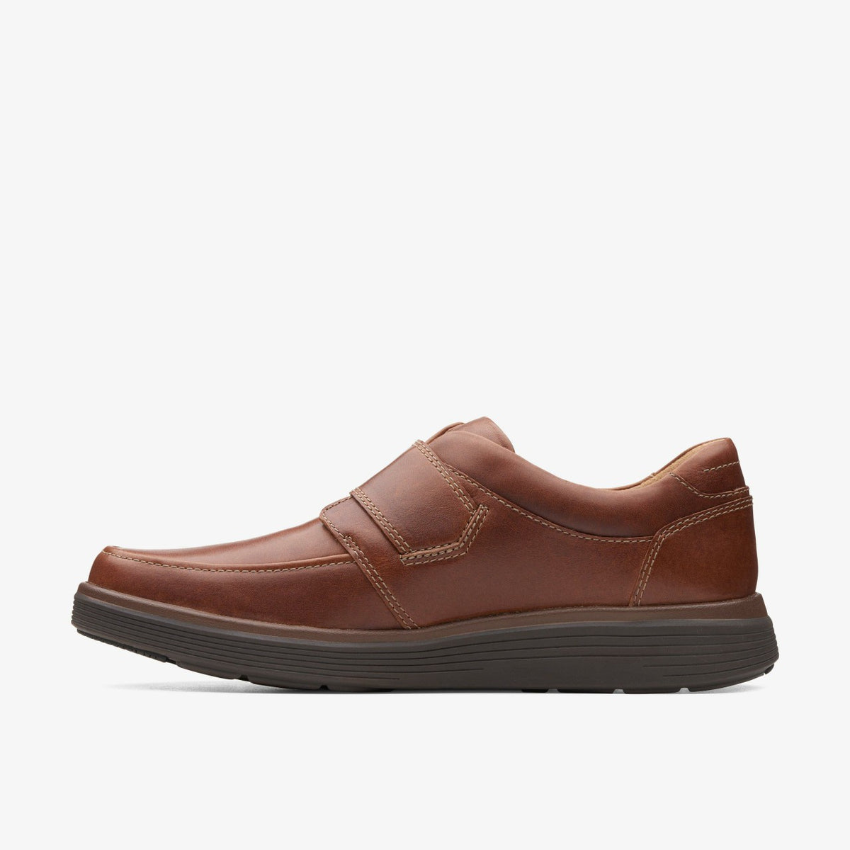 Un Abode Strap Loafer Dark Tan Leather