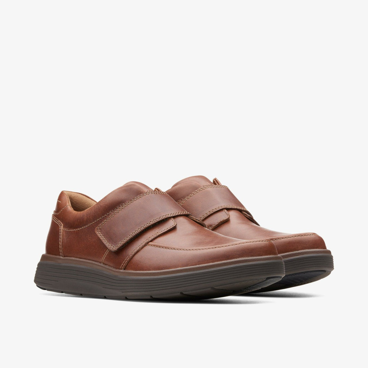 Un Abode Strap Loafer Dark Tan Leather