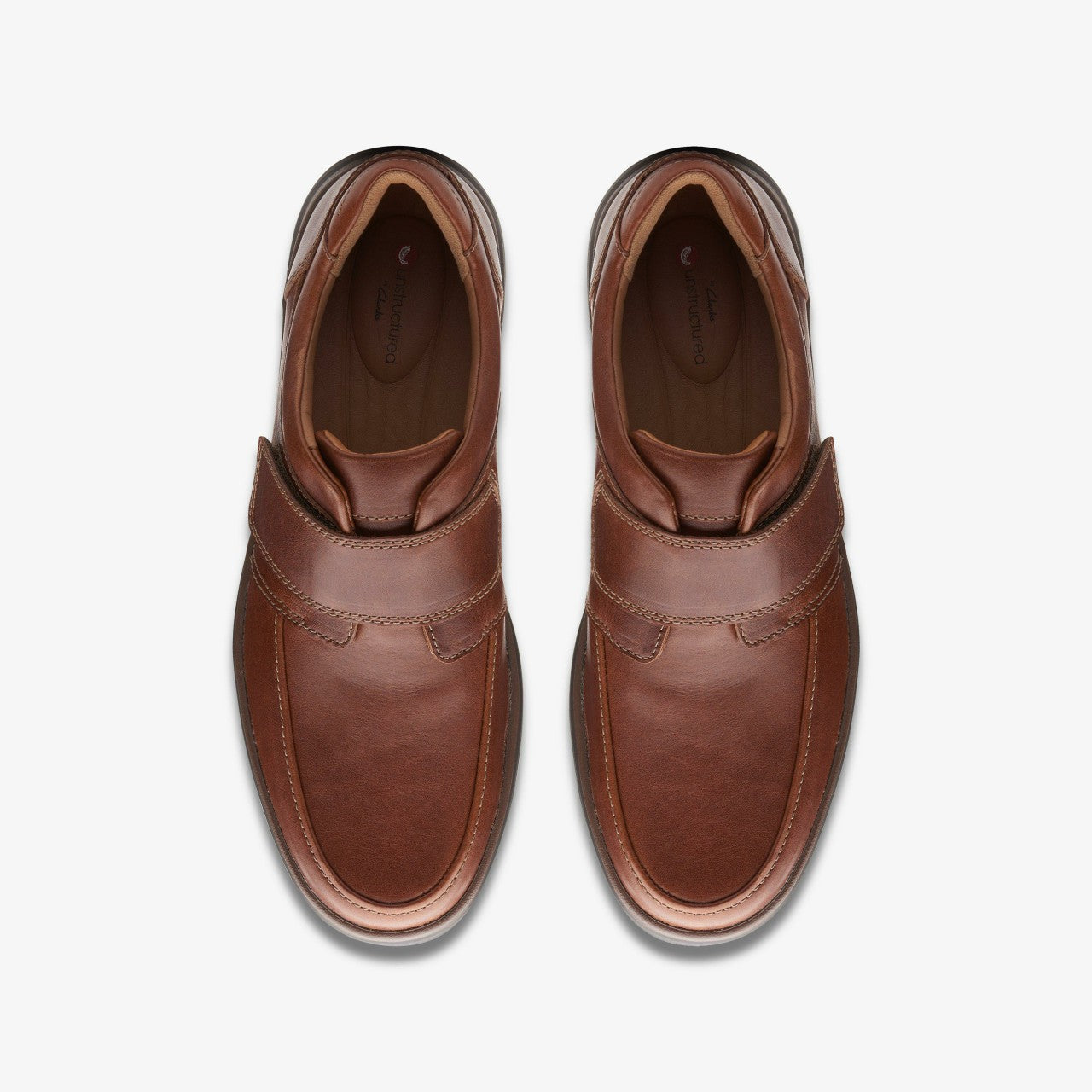 Un Abode Strap Loafer Dark Tan Leather
