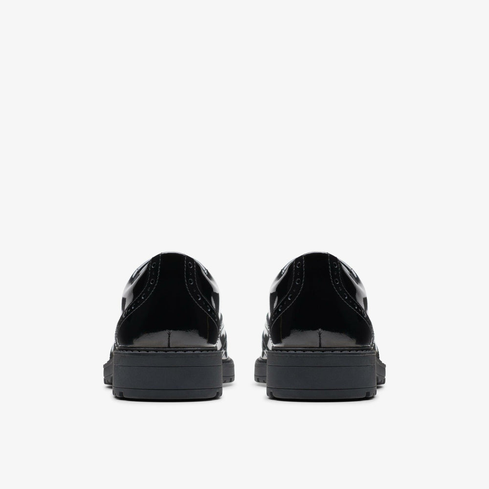 Loxham Brogue Youth Black Patent