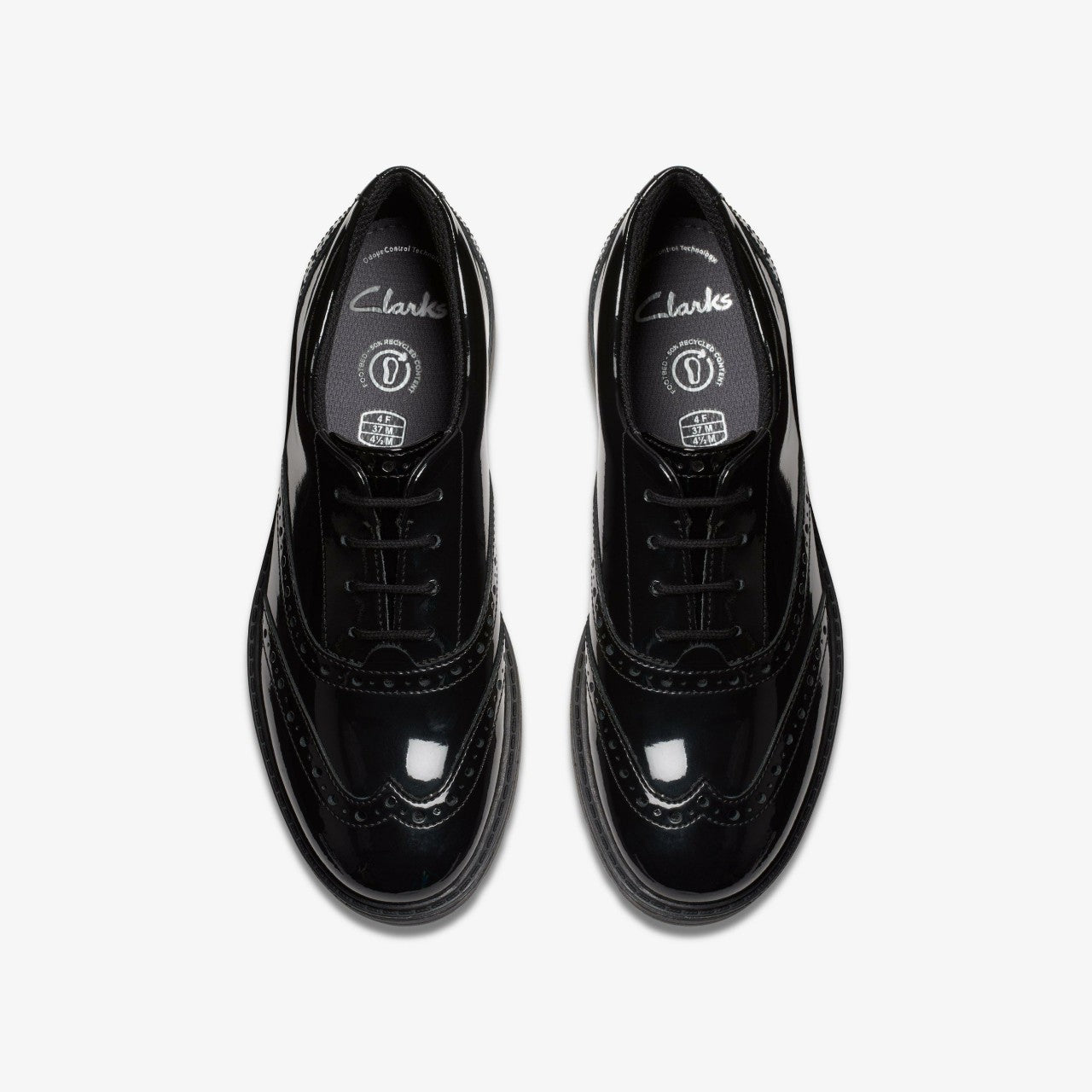 Loxham Brogue Youth Black Patent