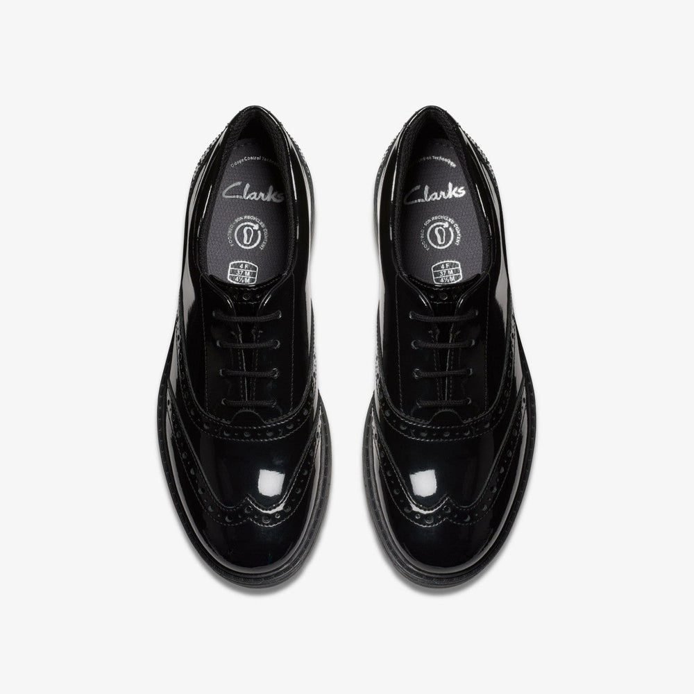 Loxham Brogue Youth Black Patent