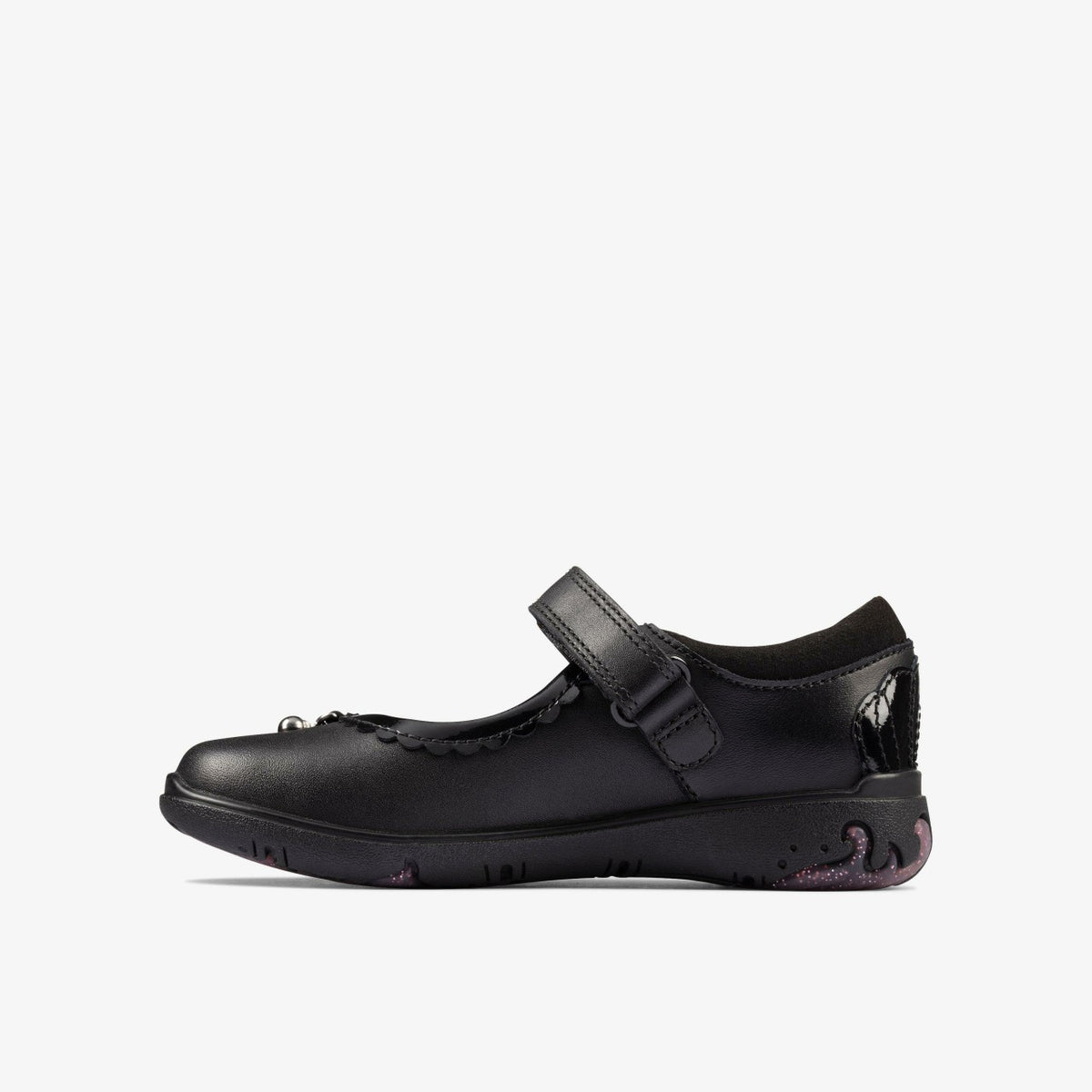 Sea Shimmer Toddler Black Leather
