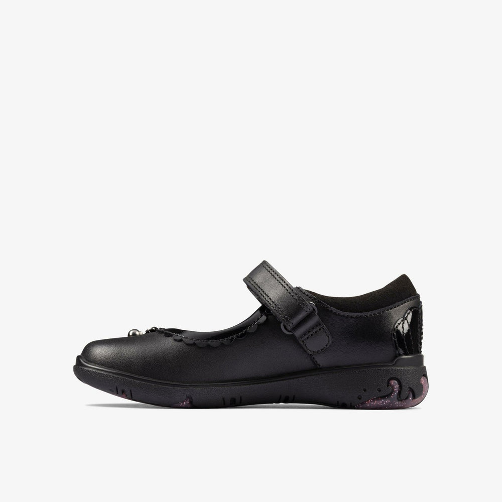 Sea Shimmer Toddler Black Leather
