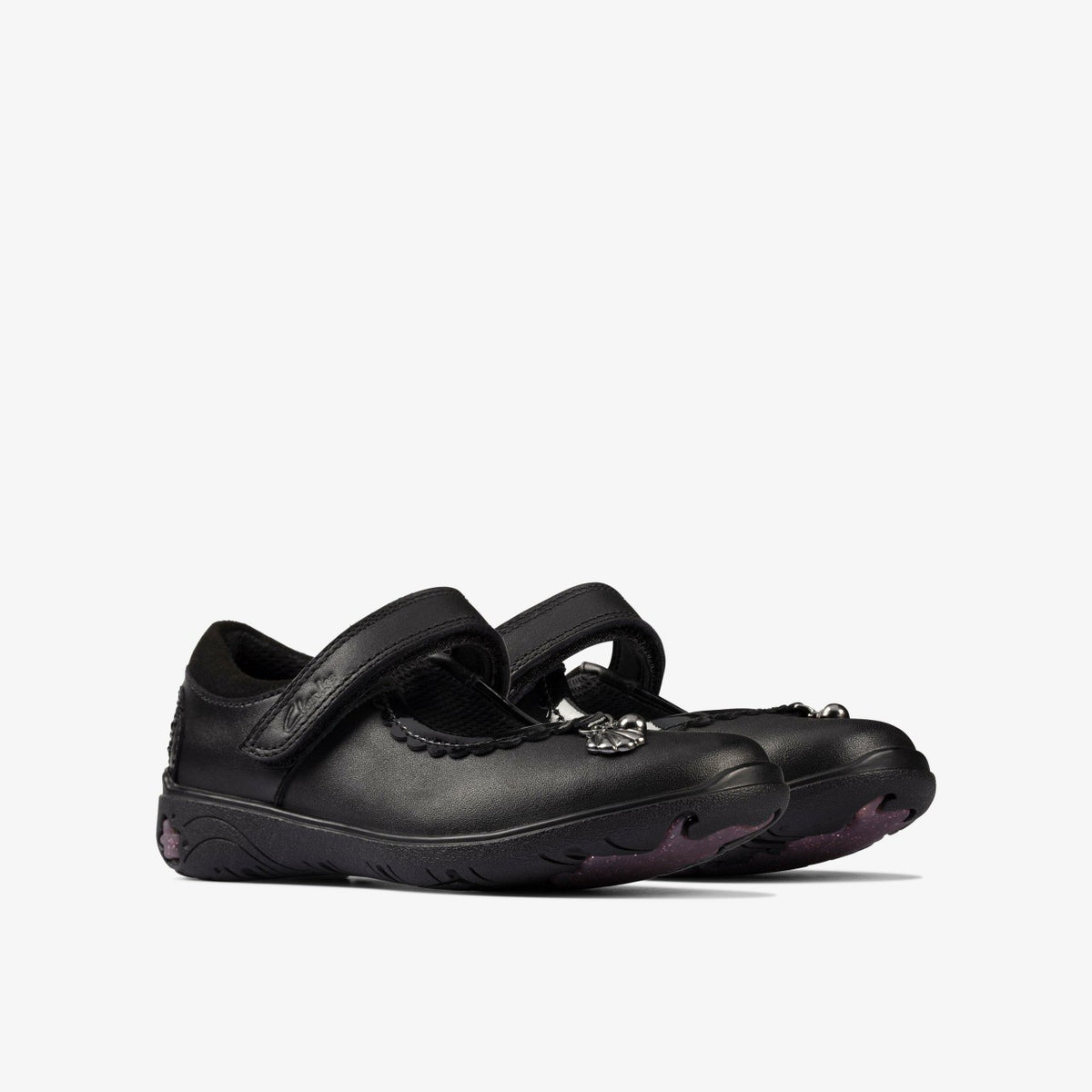 Sea Shimmer Toddler Black Leather