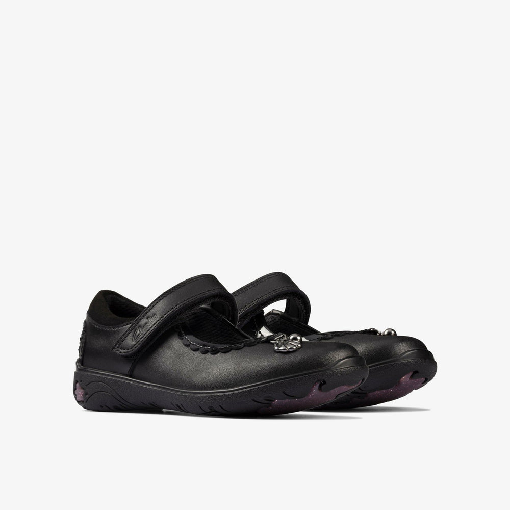 Sea Shimmer Toddler Black Leather