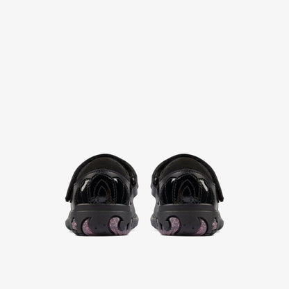 Sea Shimmer Toddler Black Leather
