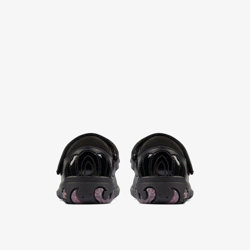 Sea Shimmer Toddler Black Leather