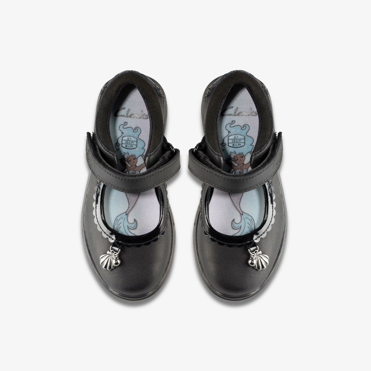 Sea Shimmer Toddler Black Leather
