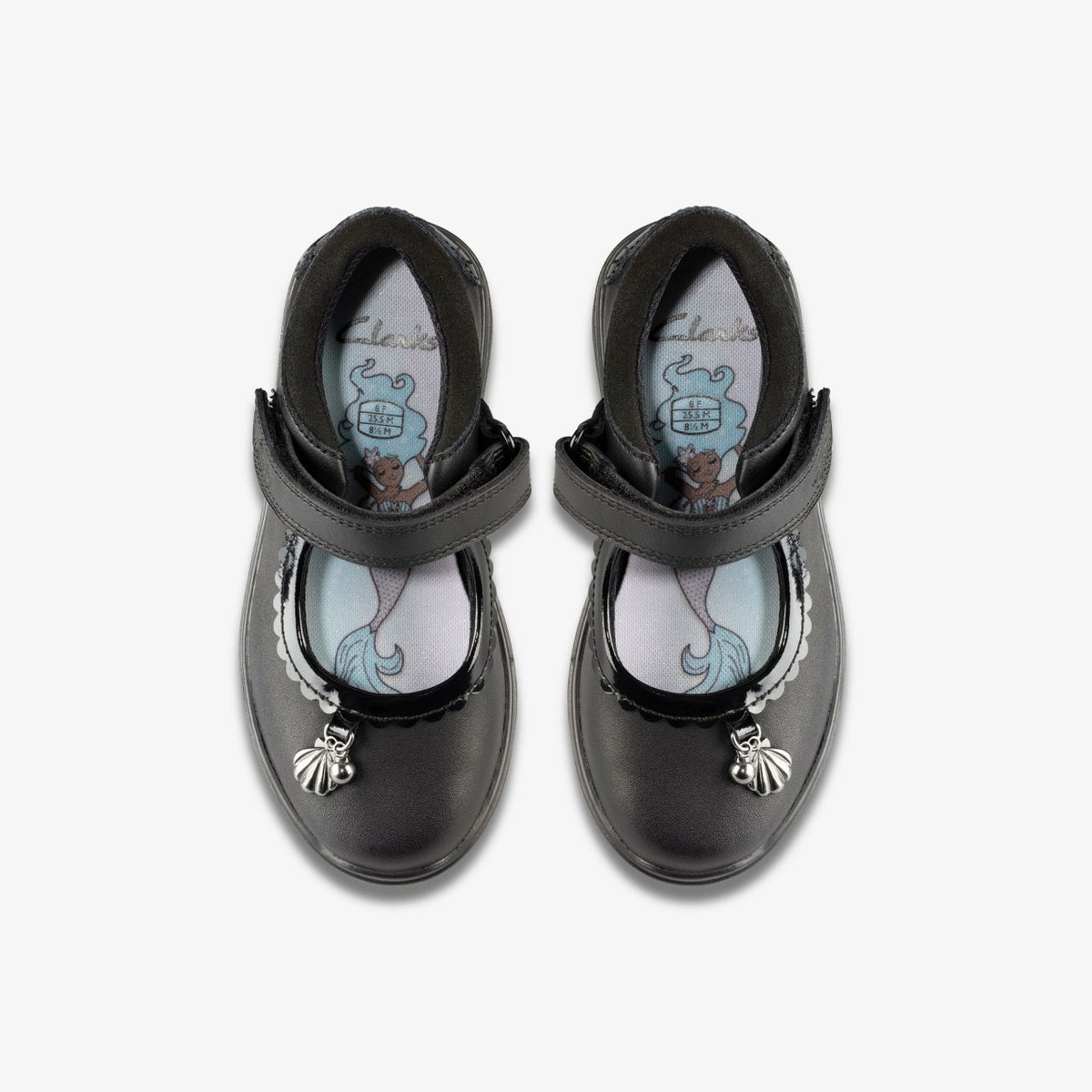 Sea Shimmer Toddler Black Leather