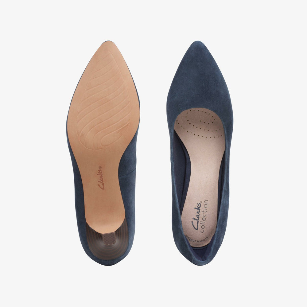 Shondrah Jade Navy Suede