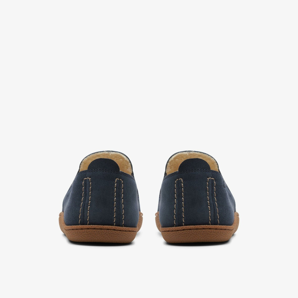 Home Mocc Slipper Navy Suede