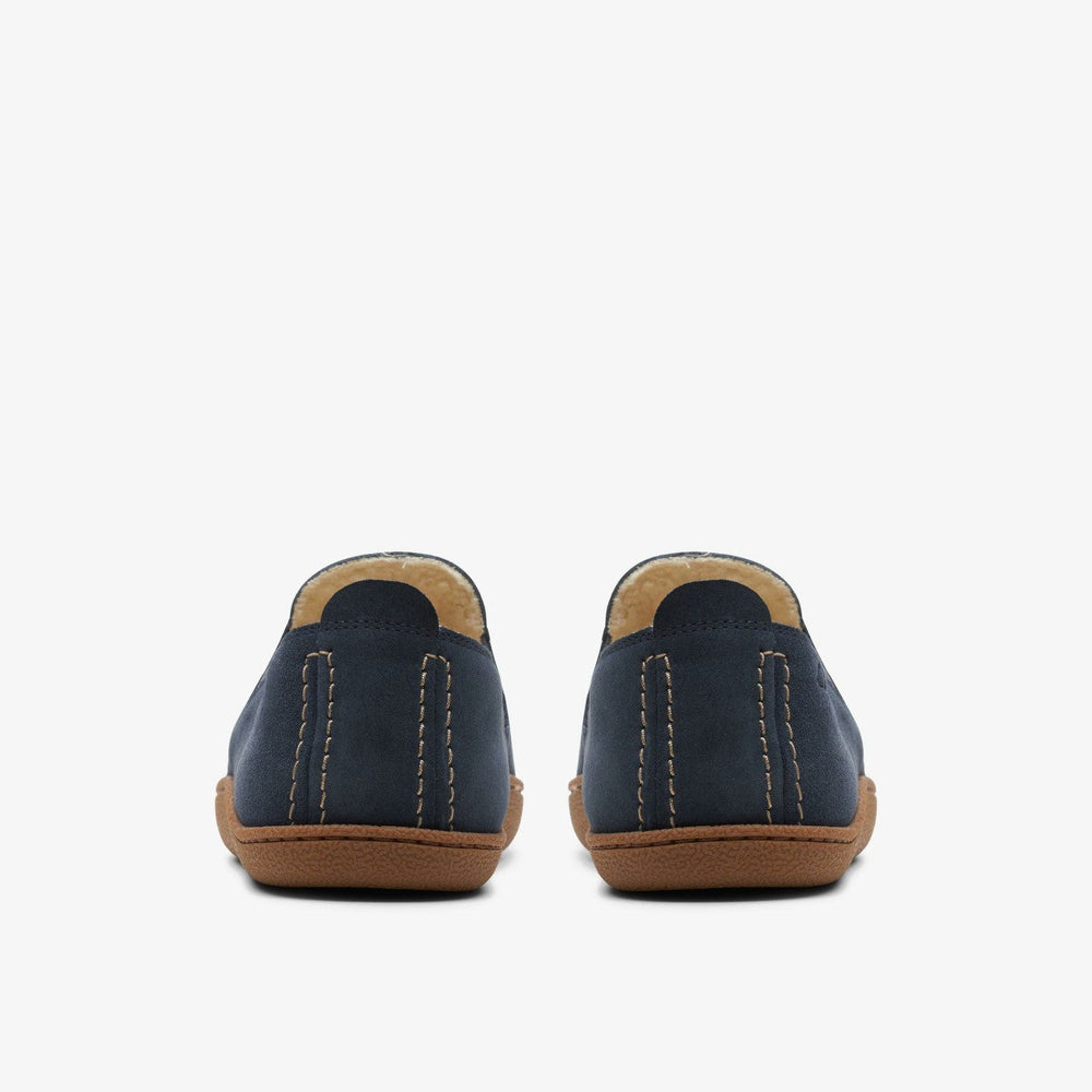 Home Mocc Slipper Navy Suede