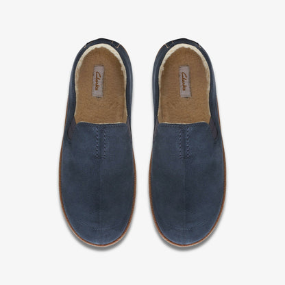 Home Mocc Slipper Navy Suede