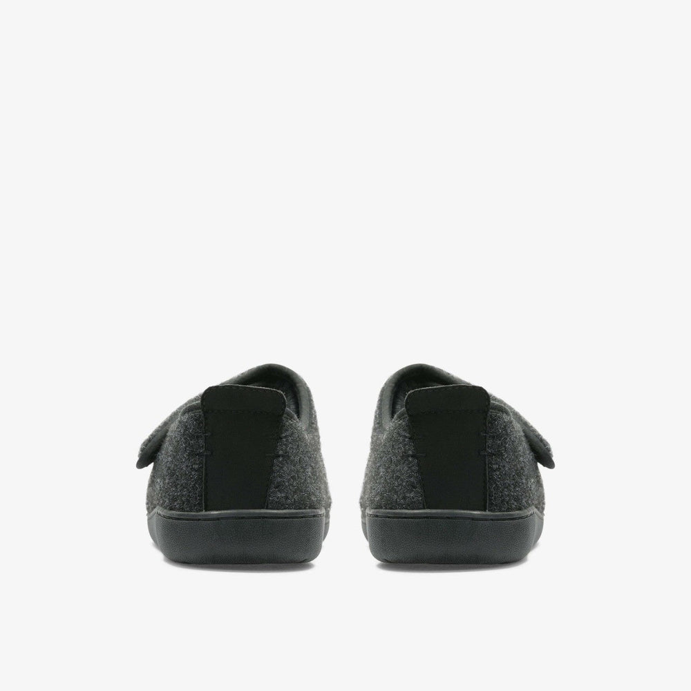 King Riptape Slipper Dark Grey Felt