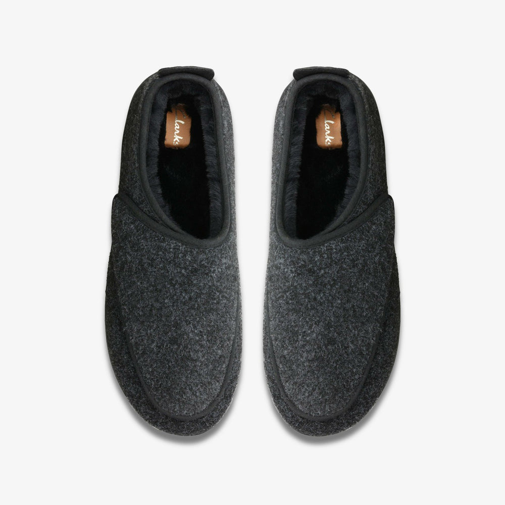 King Riptape Slipper Dark Grey Felt
