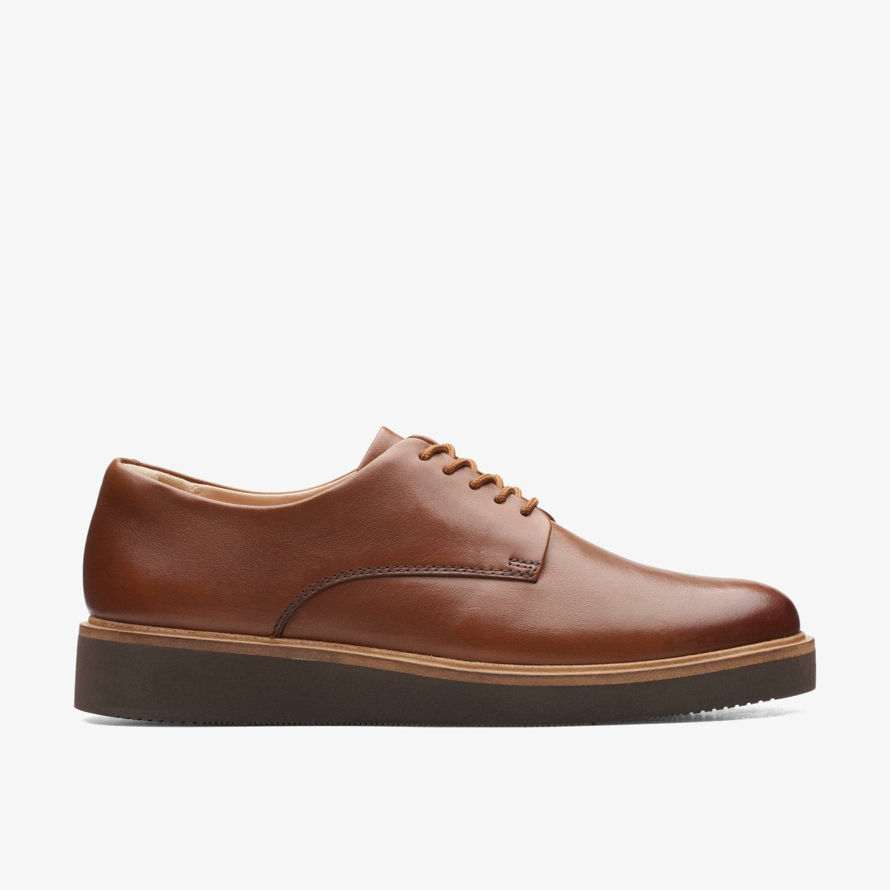 Glickly Derby Dark Tan Leather