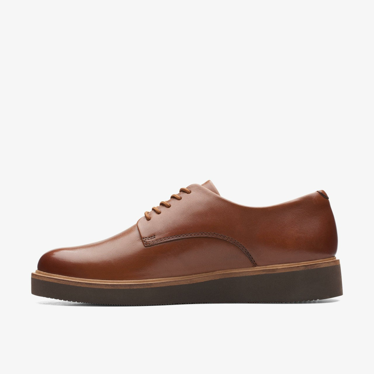 Glickly Derby Dark Tan Leather