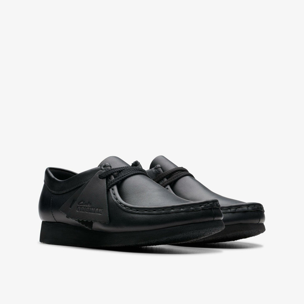 Wallabee Older Black Leather