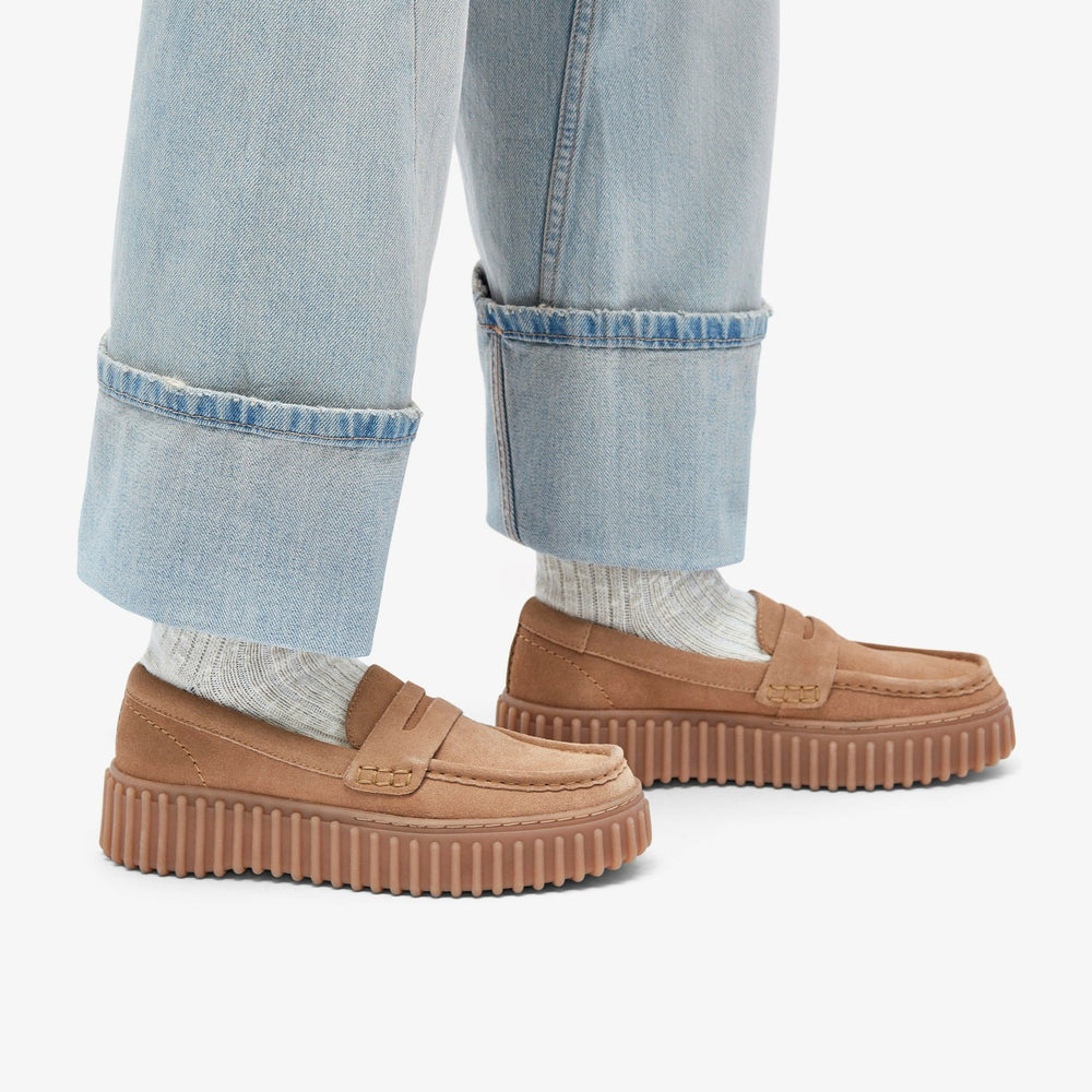 Torhill Penny Loafer Light Tan Suede