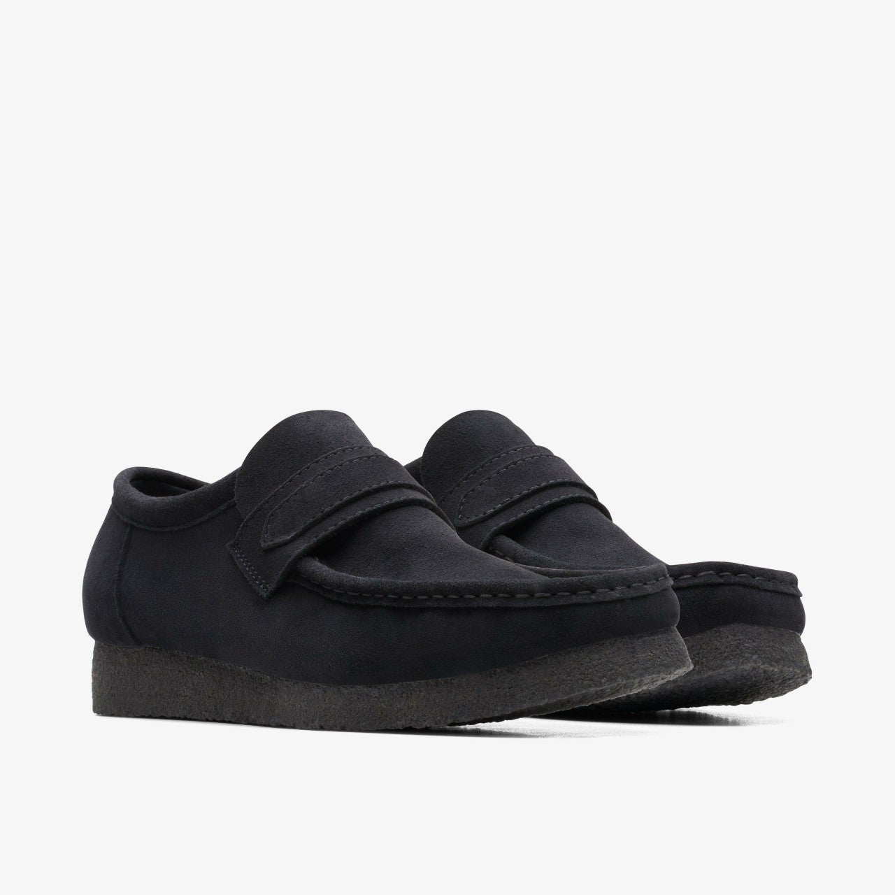Wallabee Loafer Black Suede