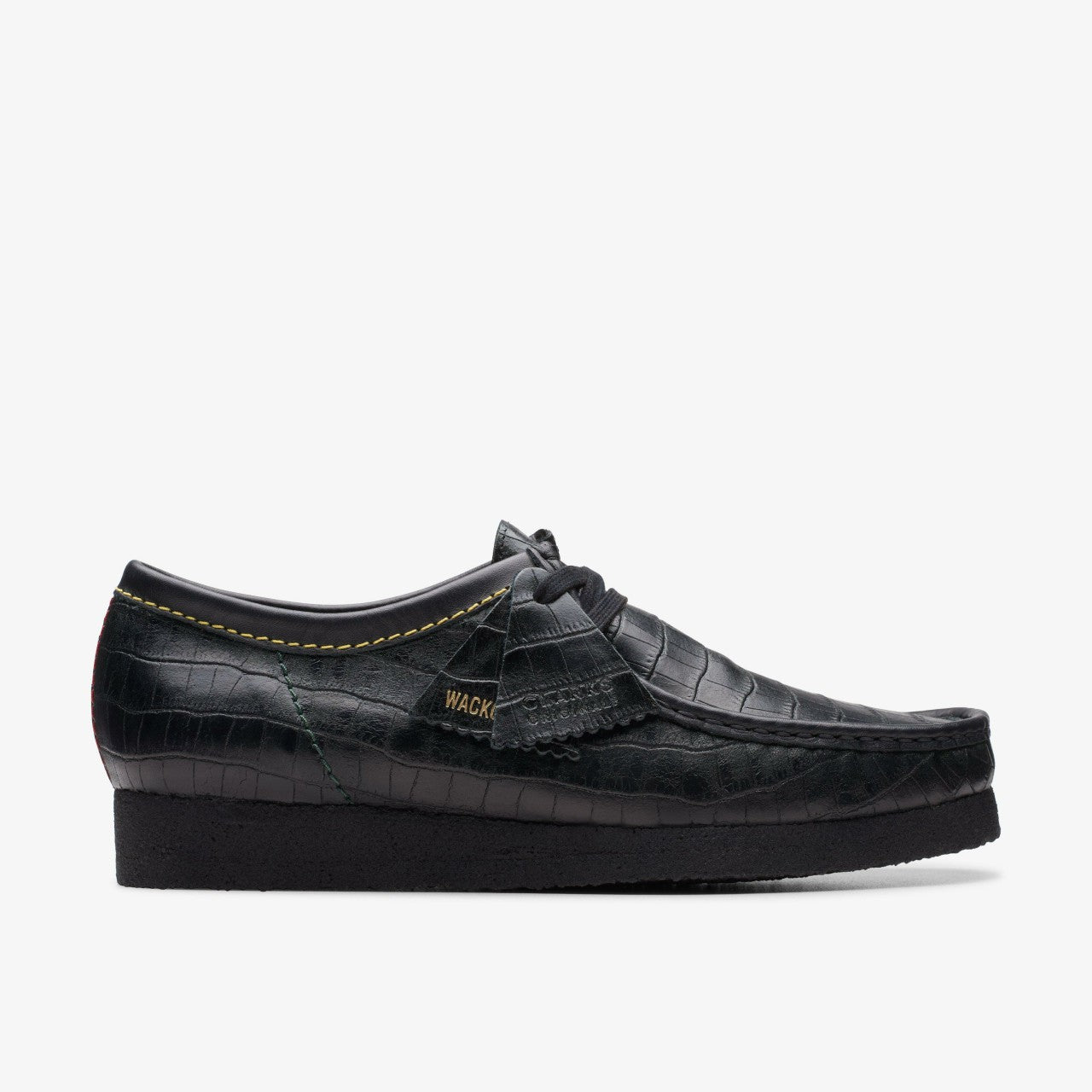 Wallabee Black Crocodile