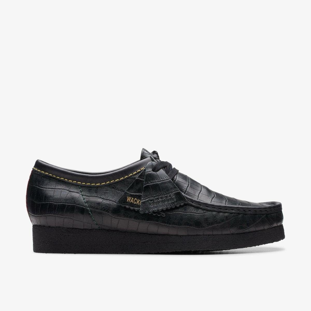 Wallabee Black Crocodile