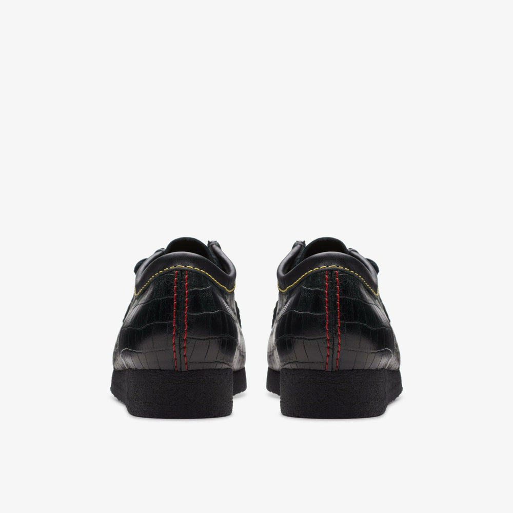 Wallabee Black Crocodile