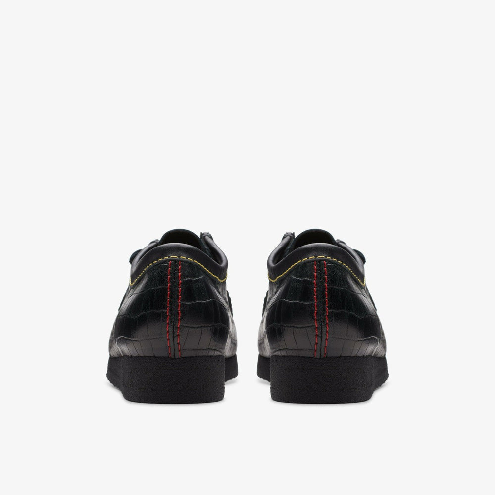 Wallabee Black Crocodile