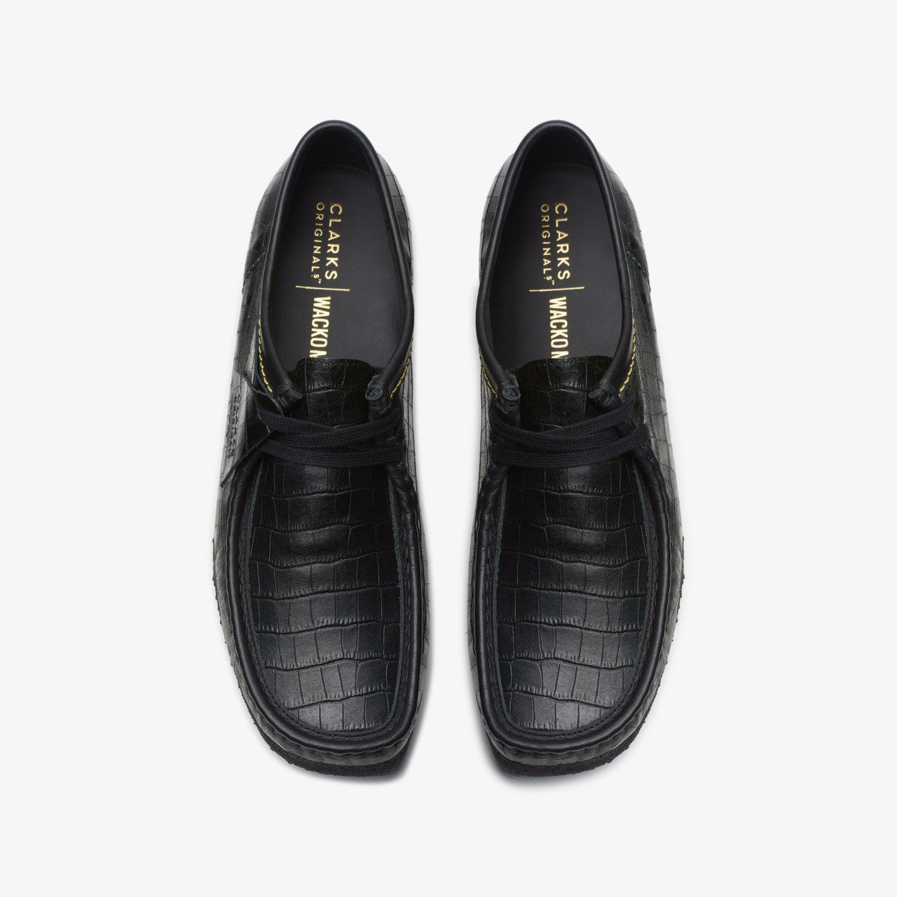 Wallabee Black Crocodile