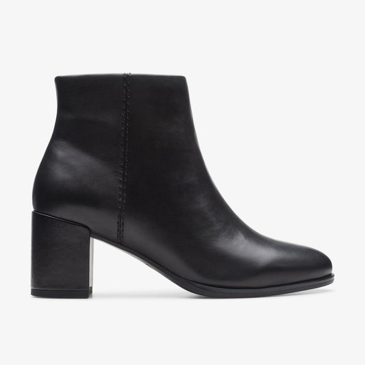 Freva 55 Zip Ankle Boot Black Leather