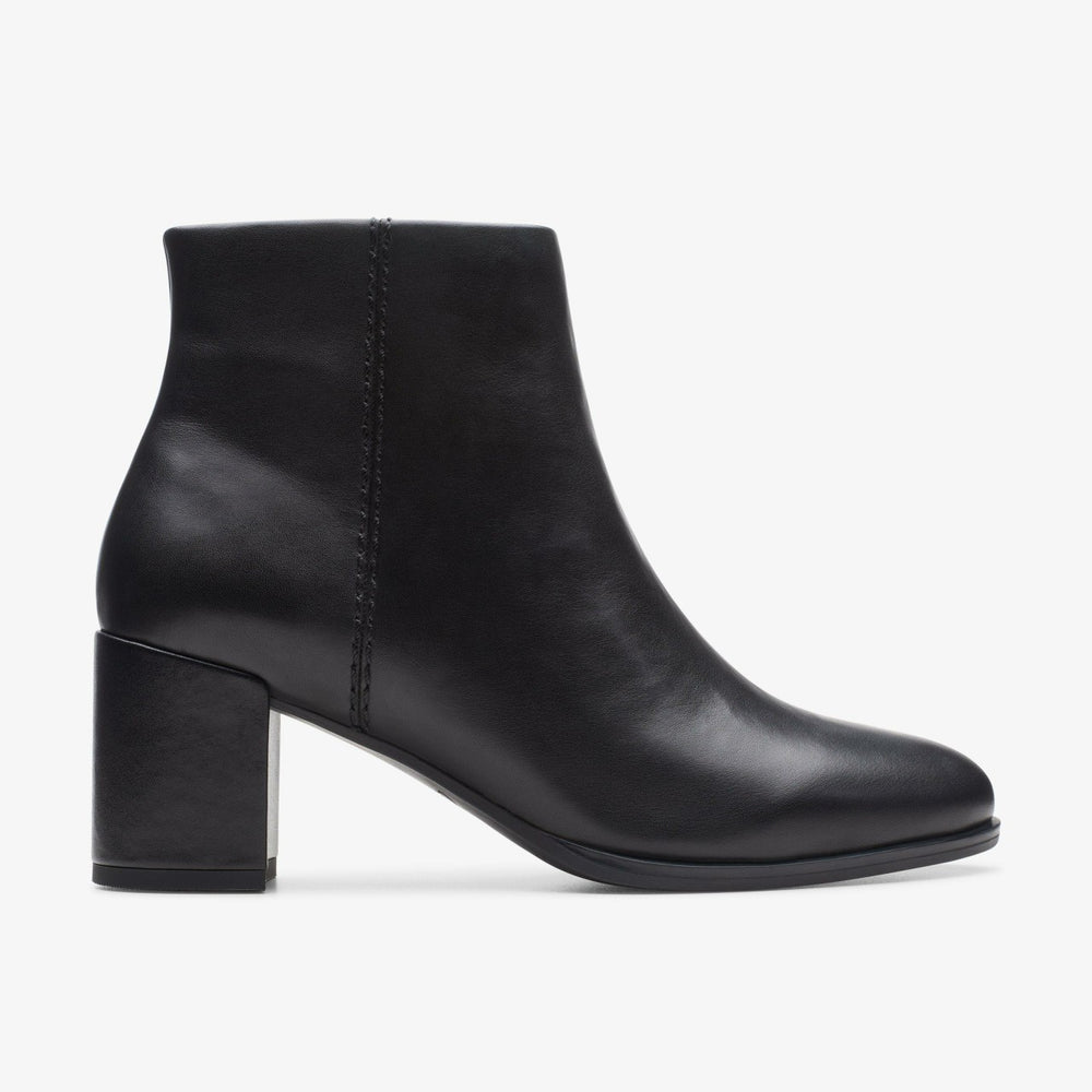 Freva 55 Zip Ankle Boot Black Leather