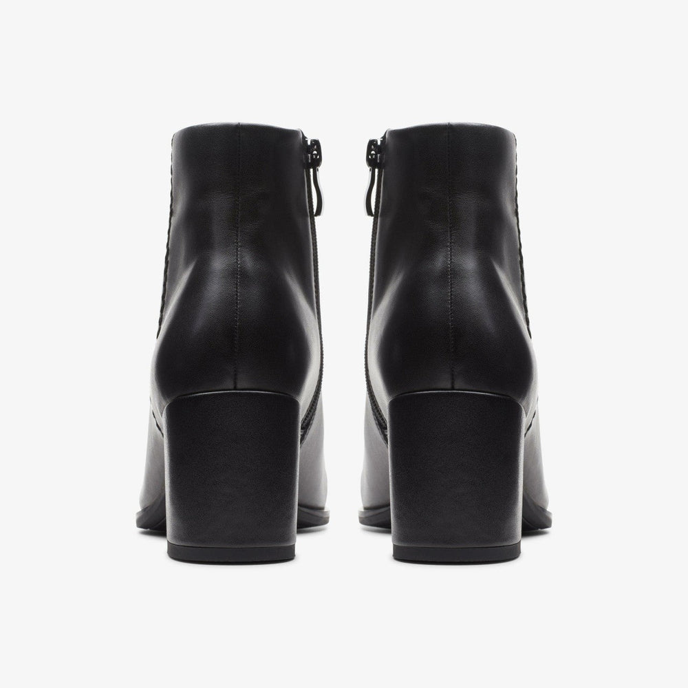 Freva 55 Zip Ankle Boot Black Leather