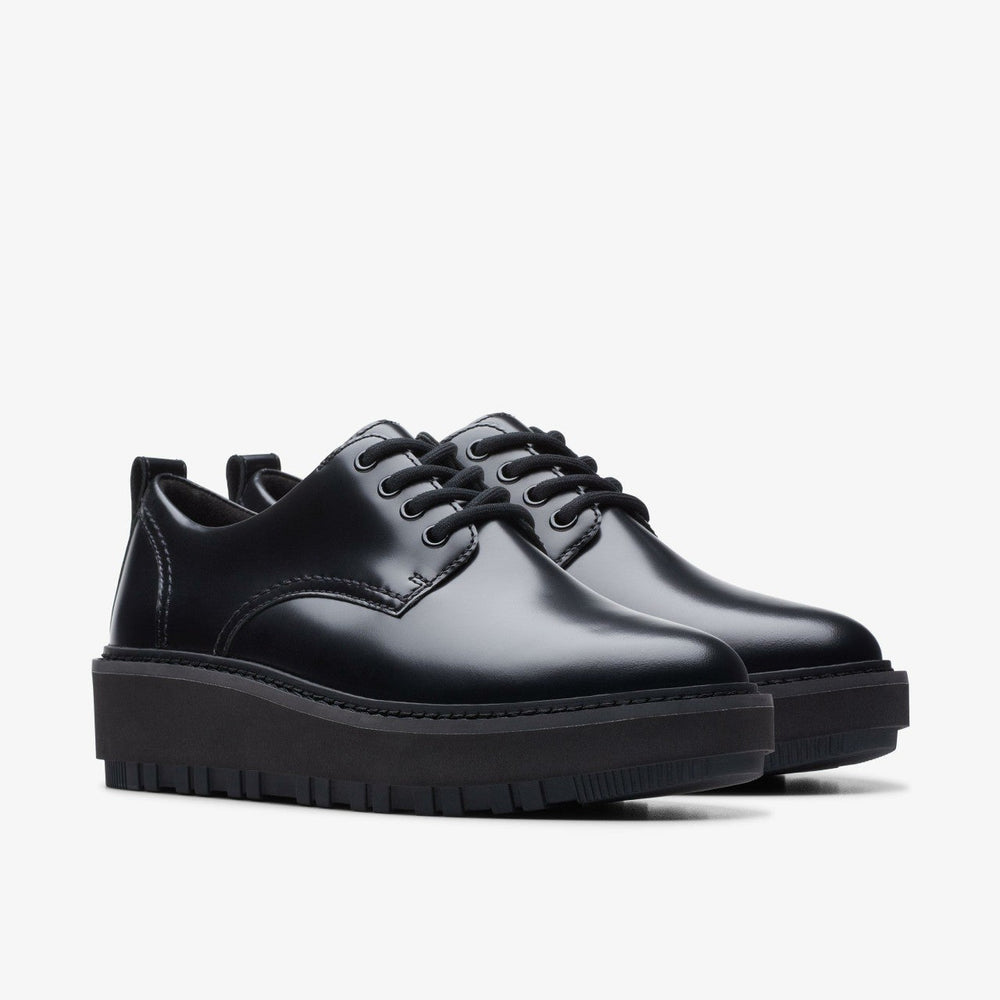 Orianna W Derby Black Leather