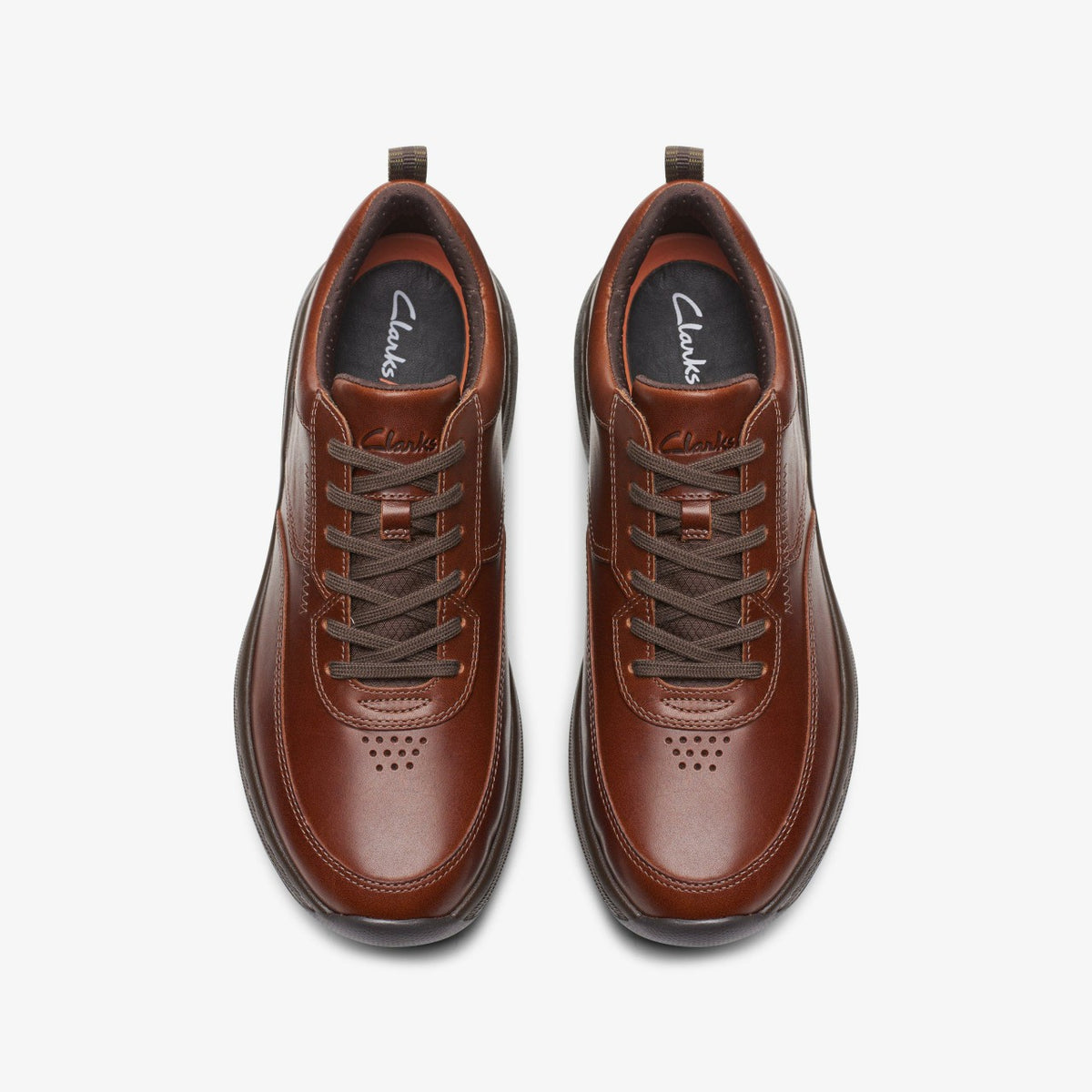 Clarks Pro Lace Dark Tan Leather