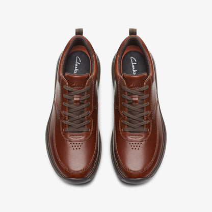 Clarks Pro Lace Dark Tan Leather