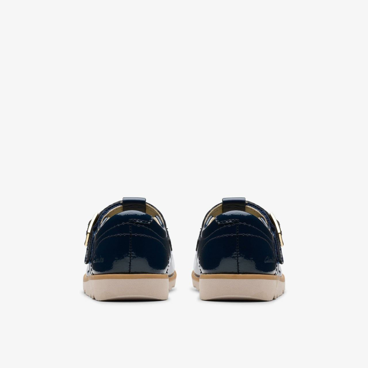 Crown Print Toddler Navy Patent