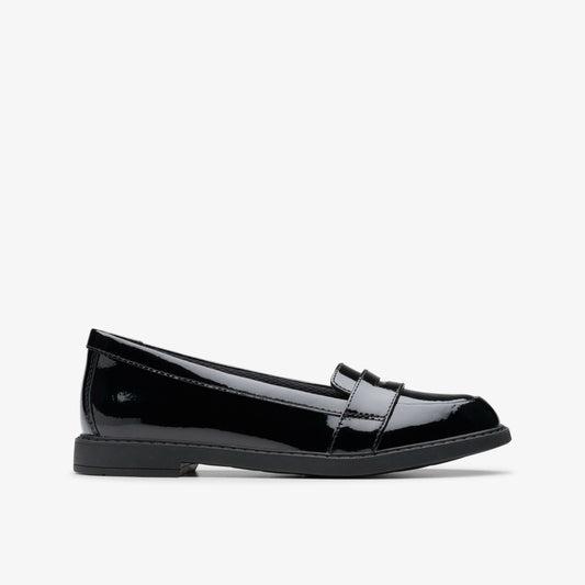 Scala Loafer Kid Black Patent